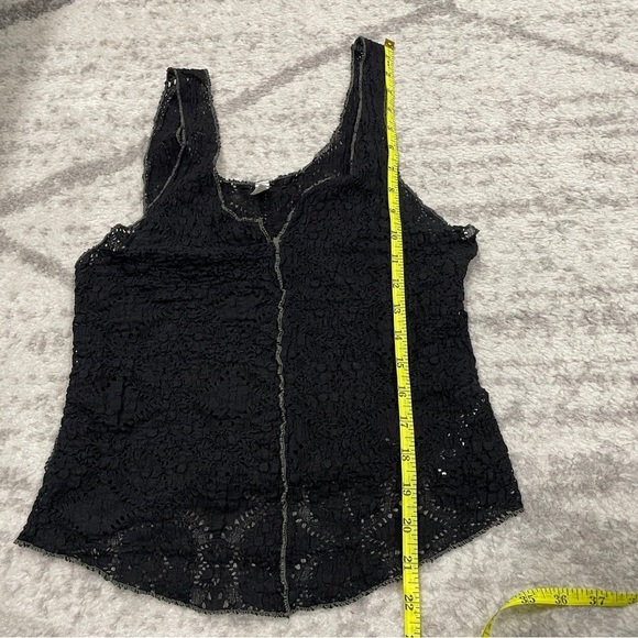 Free People Black Stretchy Lace Tank Top - Picture 10 of 10